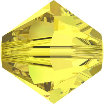 Биконусы XILION 4 мм - Citrine #249 (SWAROVSKI, Австрия)