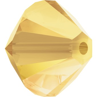 Бусины Swarovski Биконусы XILION 5328 (Crystal Metallic Sunshine #001 Metsh) - 4 мм