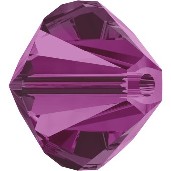 Биконусы SWAROVSKI 5328 XILION 4 мм - Fuchsia #502, 10 бусин