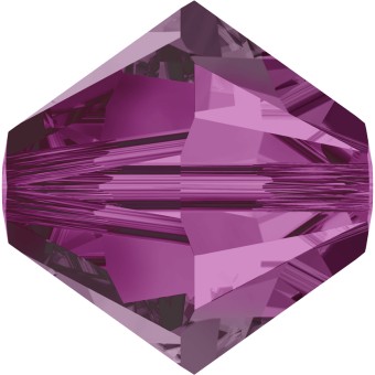 Биконусы SWAROVSKI 5328 XILION 4 мм - Fuchsia #502, 10 бусин