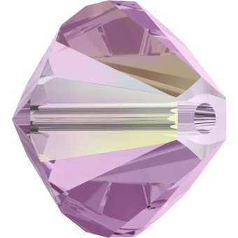 Бусины Swarovski Биконусы XILION 5328 (Light Amethyst #212AB FC) - 4 мм