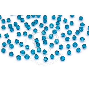 Биконусы SWAROVSKI 5328 XILION 4 мм - Blue Zircon #229, 10 бусин