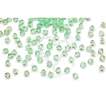 Биконусы SWAROVSKI 5328 XILION 4 мм - Chrysolite #238, 10 бусин