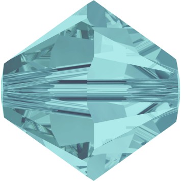 Биконусы SWAROVSKI 5328 XILION 6 мм - Light Turquoise #263, 5 бусин