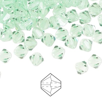 Биконусы SWAROVSKI 5328 XILION 4 мм - Chrysolite #238, 10 бусин