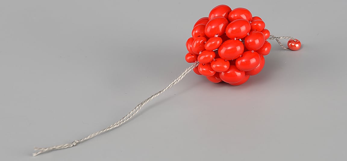 Схема сшивания шарика из бусин Candy Oval