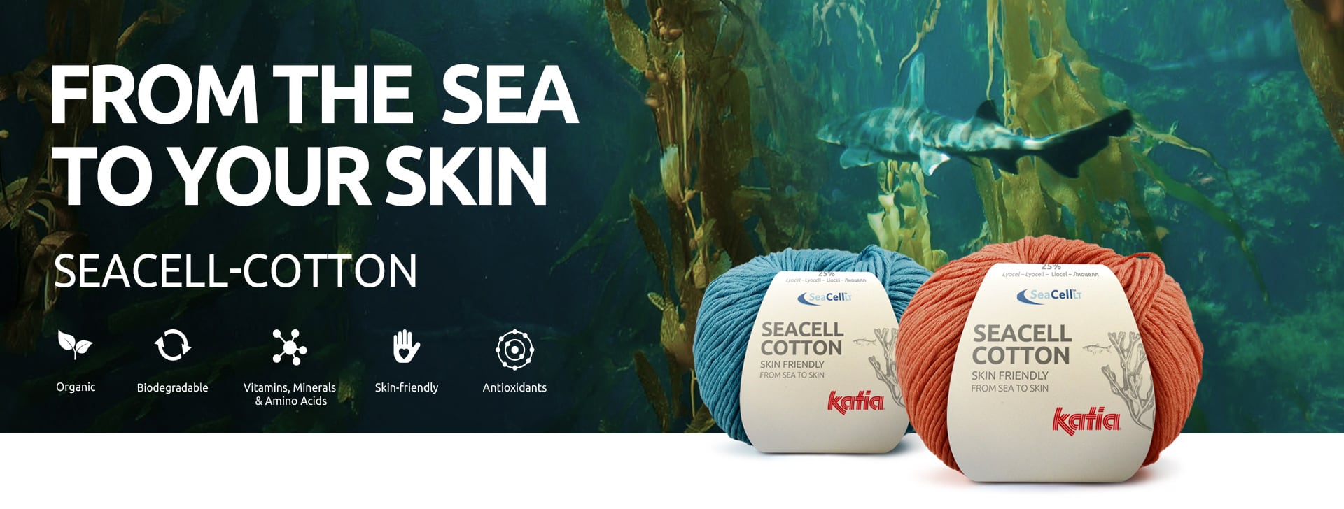 купить пряжу Katia SeaCell Cotton в Калининграде. Доставка по всей России