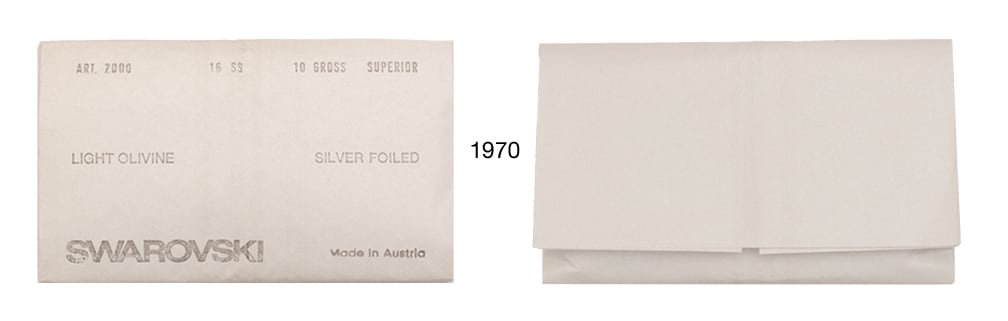 Как выглядела упаковка Swarovski в 1970 году Как выглядела упаковка Swarovski в 1970 году