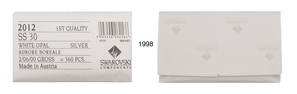 Как выглядела упаковка Swarovski в 1998 году Как выглядела упаковка Swarovski в 1998 году
