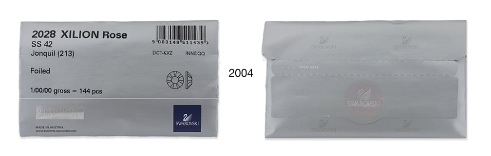 Как выглядела упаковка Swarovski в 2004 году Как выглядела упаковка Swarovski в 2004 году