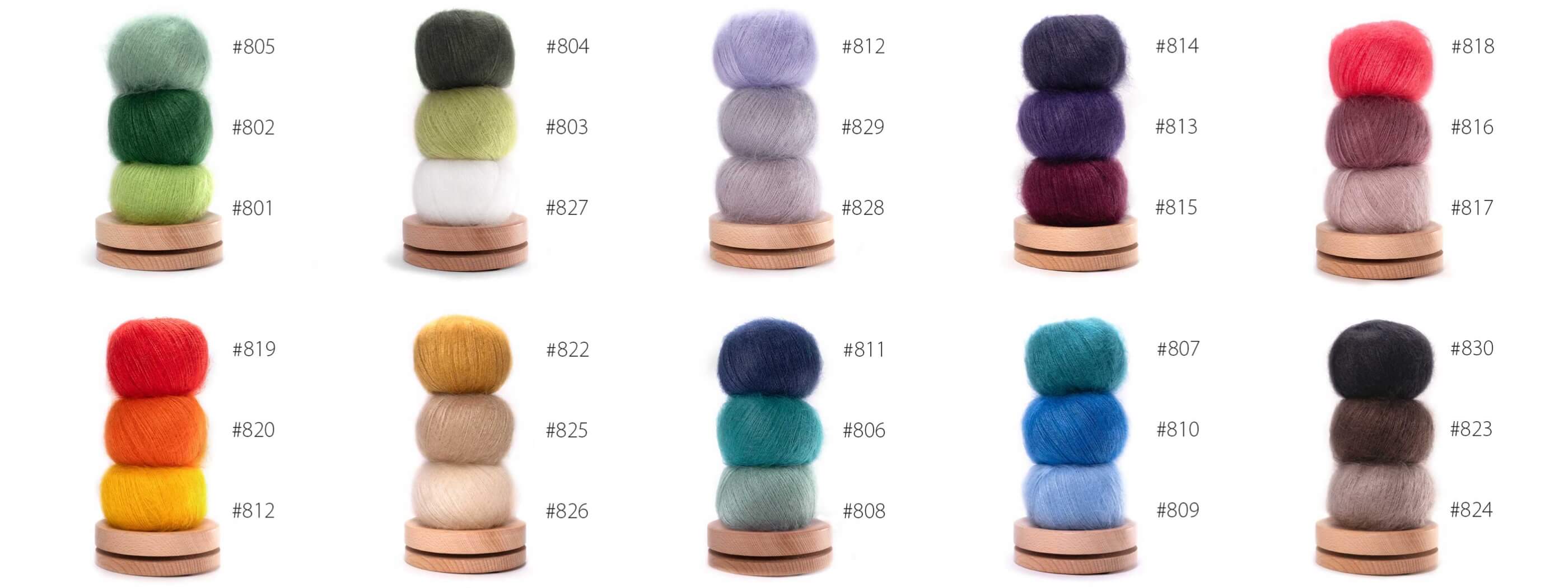 Pascuali Mohair Bliss изготовлен из 60% шелковистой шерсти ангорских коз и 40% шелка тутового шелкопряда