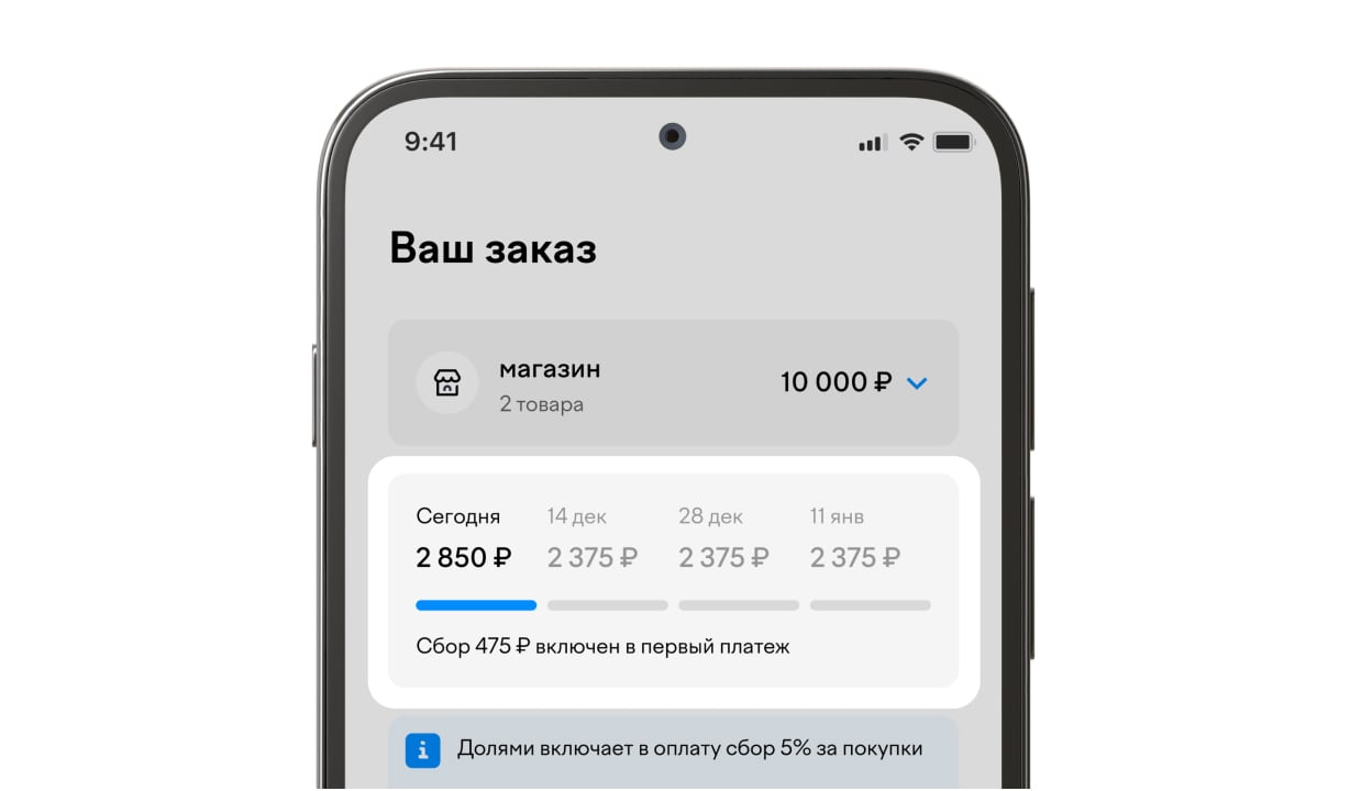 Если сервисный сбор применяется, то Долями всегда предупреждает перед оформлением заказа