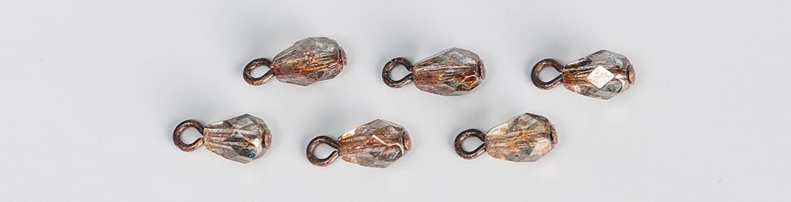 колье ручной работы с блеском бусин Fire Polished Preciosa