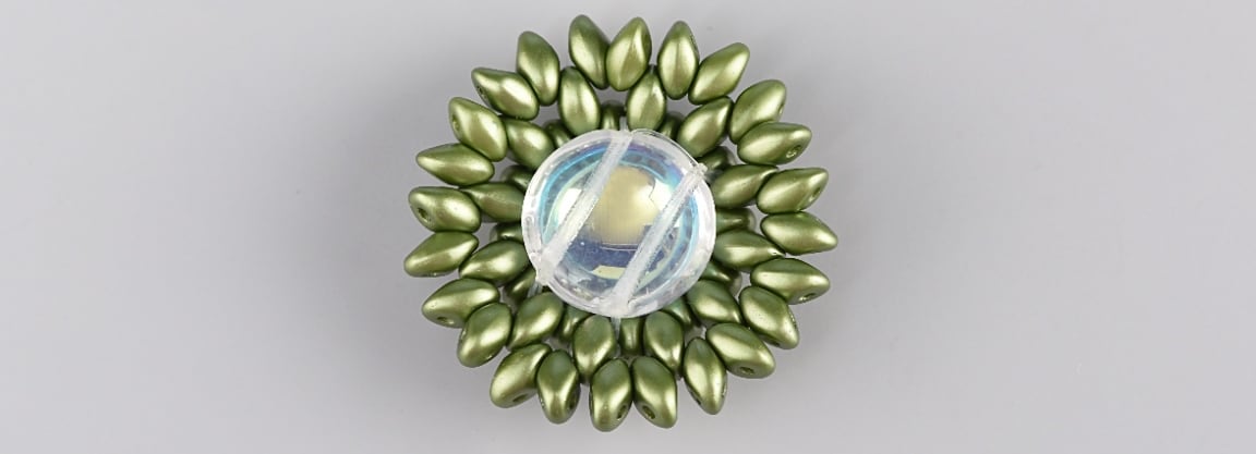 Детали бисероплетения браслета Pistachio Wonder