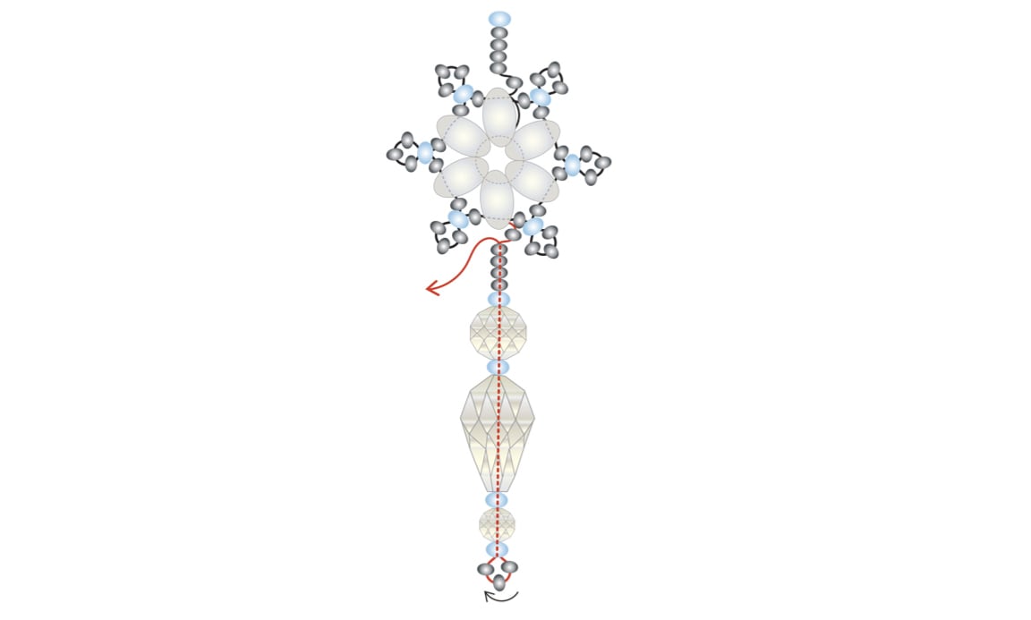 Схема декоративной бахромы для снежинки Snow Queen Bauble