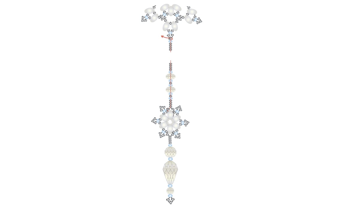 Закрепление бахромы снежинки Snow Queen Bauble