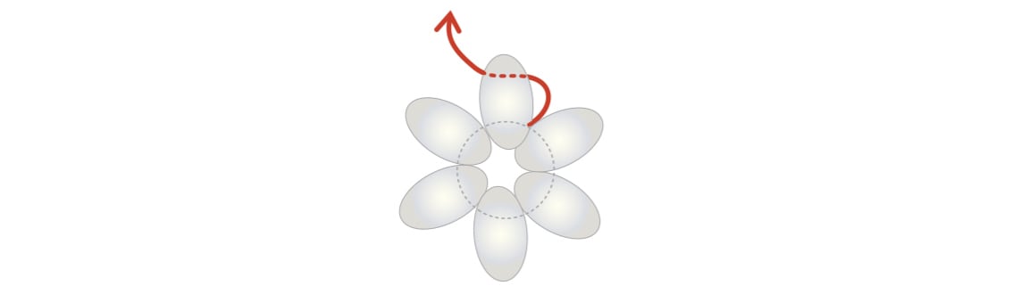 Схема плетения кольца для снежинки Snow Queen Bauble