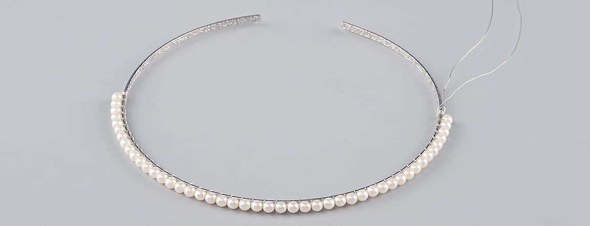Жемчужный узор ободка Wedding Headband