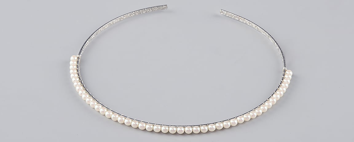 Завершение основы ободка Wedding Headband