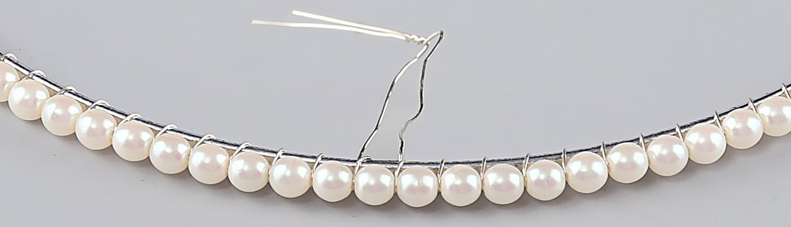 Центровка ободка Wedding Headband с бусинами