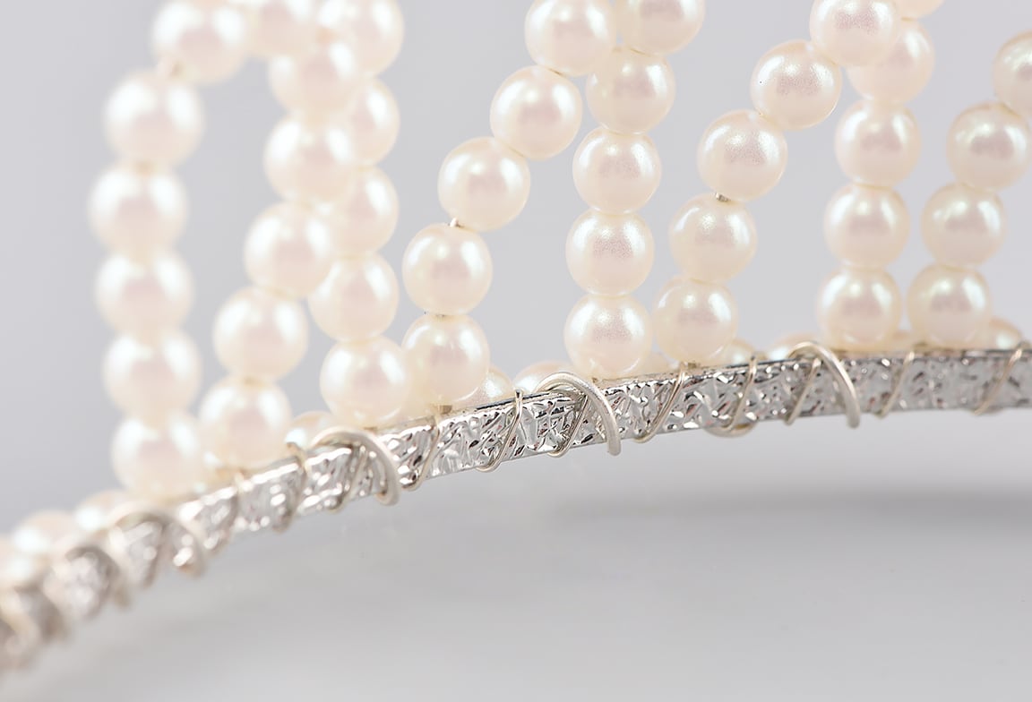 Скручивание бусин для капель ободка Wedding Headband
