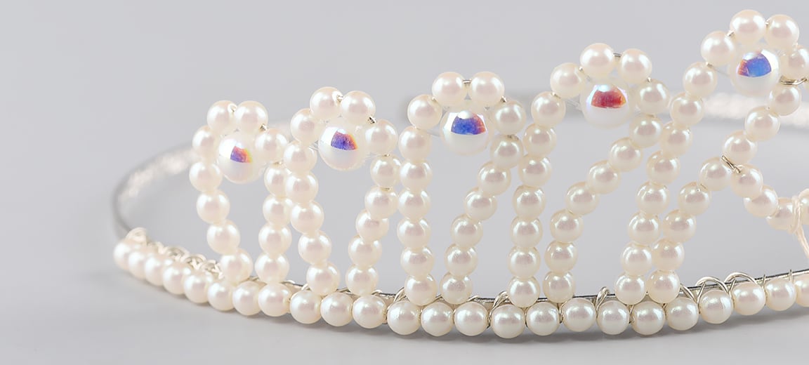 Фиксация бусин Candy для ободка Wedding Headband